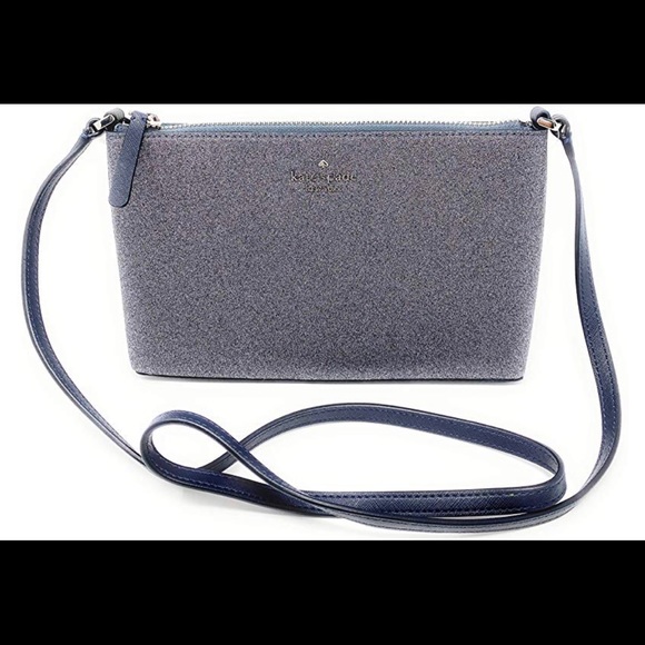 Kate spade joeley glitter crossbody bag navy - Picture 7 of 8